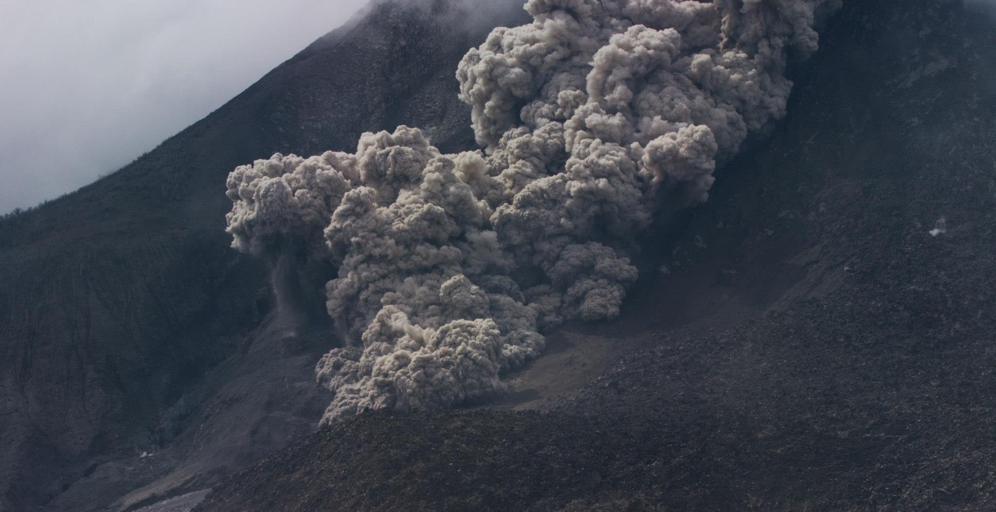 Volcano stock footage - pyroclastic flow - explosion