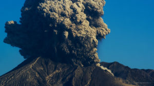 Erupting volcano footage - close up of eruption